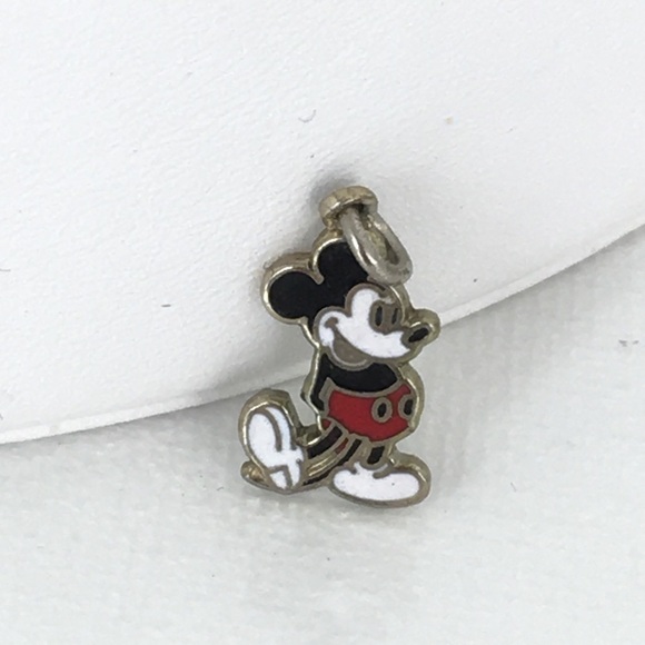 Vintage Walt Disney Mickey Mouse Tiny Charm Pendant Gold Miniature Collectible - Picture 1 of 11